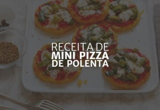 Receita de Mini Pizza de Polenta