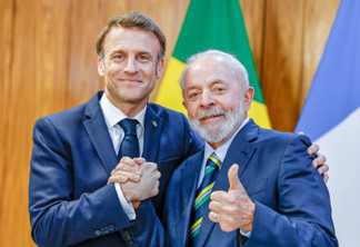 Presidente Lula durante reunião bilateral com o Presidente da França, Emmanuel Macron, no Palácio do Planalto - Foto: Ricardo Stuckert / PR
