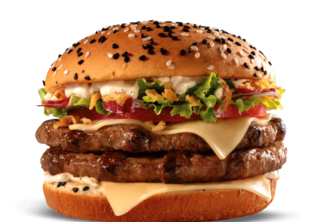 O Duplo Picanha tem dois hambúrgueres ao invés de um e queijo muçarela. Foto: Divulgação