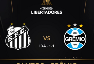 Acompanhe minuto a minuto de Santos x Grêmio pela Copa Libertadores