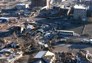 Estragos em Mayfield, Kentucky. Foto: reprodução de vídeo / ABC News 