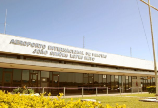 Fachada do aeroporto internacional de Pelotas