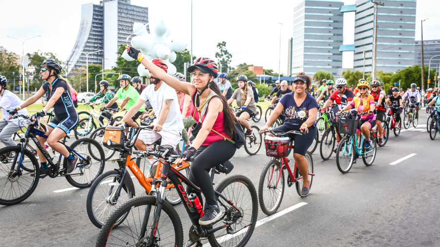 No final do evento, os ciclistas inscritos vão concorrer a premiações, das quais uma bicicleta nova - Foto: Gustavo Roth/EPTC PMPA