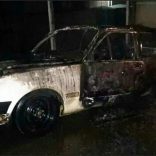 Vítima foi encontrada dentro de carro incendiado. Foto: Brigada Militar/ Divulgação