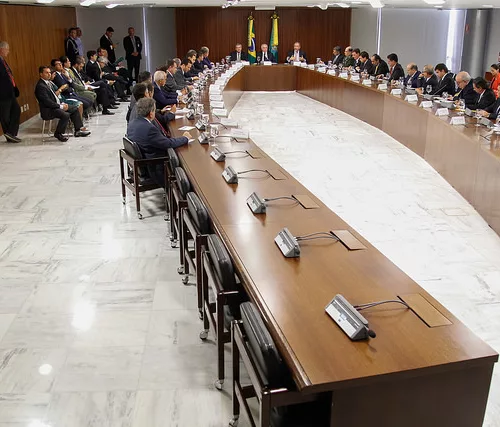 Reunião com prefeitos das capitais brasileiras (Foto: Beto Barata/PR)