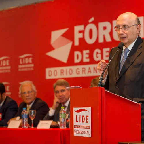 Meirelles falou para empresários de Porto Alegre. Foto: Pedro Trindade/Divulgação