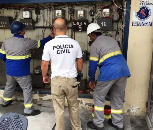 No local detectou-se a existência de instalação irregular. Foto: Polícia Civil/Divulgação