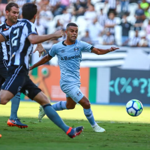 Os torcedores acompanharam um jogo equilibrado entre Grêmio e Botafogo. Foto: Lucas Uebel/Divulgação