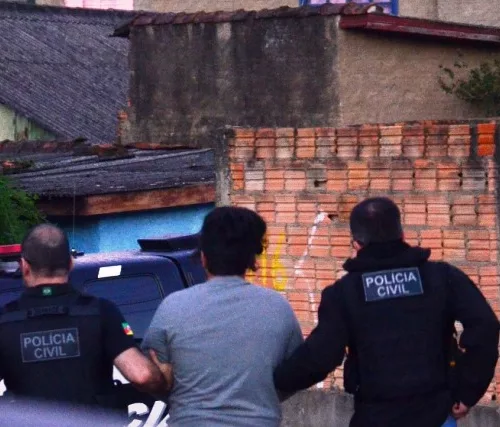 O suspeito não teve o nome divulgado. Foto: Polícia Civil/Divulgação