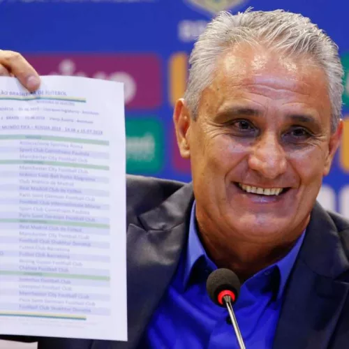  Tite mostra a lista dos jogadores convocados para disputar a Copa do Mundo da Rússia 2018. Foto Fernando Frazão/Agência Brasil