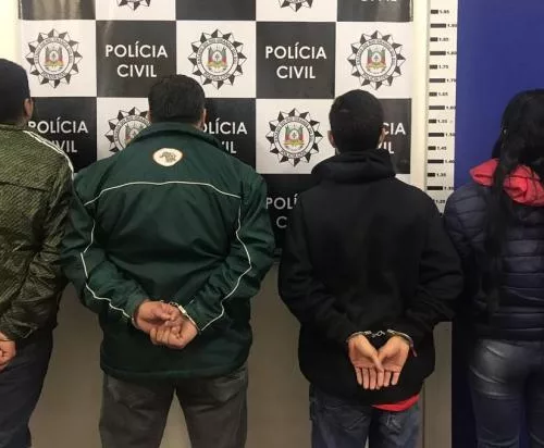 As quatro pessoas foram presas nesta segunda-feira. Foto: Polícia Civil/Divulgação