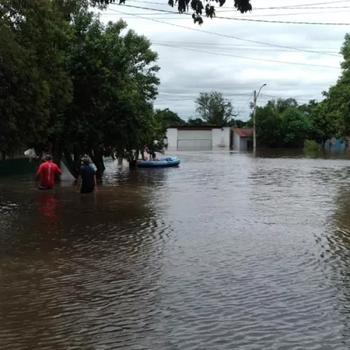 Alegrete, na Fronteira Oeste, é uma das cidades mais afetadas pelas chuvas dos últimos dias. Foto: Prefeitura de Alegrete/Divulgação