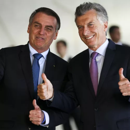 Os presidentes Macri e Bolsonaro. Foto: Marcelo Camargo/Agência Brasil