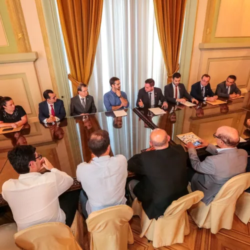 Encontro de empresas com o governador. Foto: Gustavo Mansur/Palácio Piratini