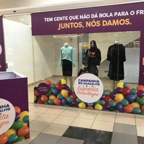 Shopping criou um espaço especialmente para receber donativos. Foto: Divulgação