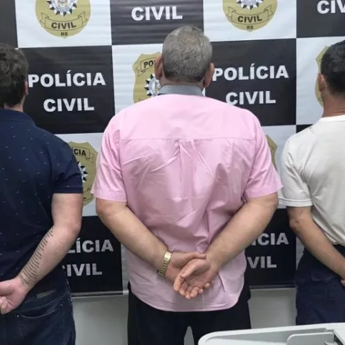A identidade do trio não foi divulgada. Foto: Polícia Civil/Divulgação 