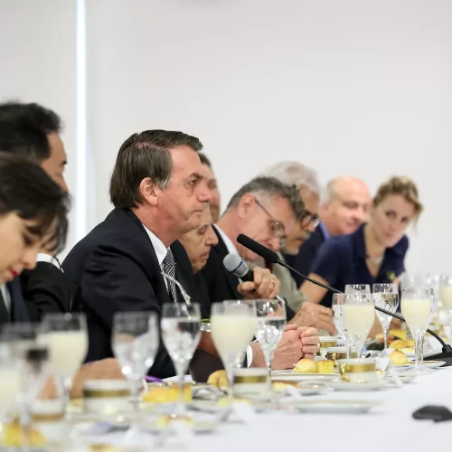 Presidente da República, Jair Bolsonaro, durante café da manhã com Jornalistas.

Foto: Marcos Corrêa/PR