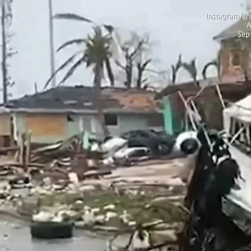 Devastação na Ilha Ábaco, nas Bahamas. Foto: The Weather Channel