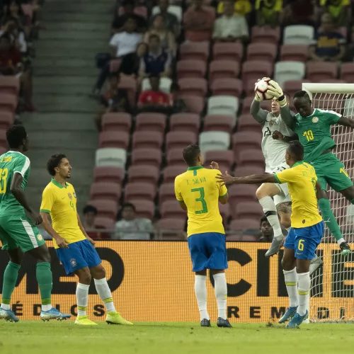 Brasil x Senegal em Singapura - Seleção Masculina Principal. Foto: Lucas Figueiredo/CBF
