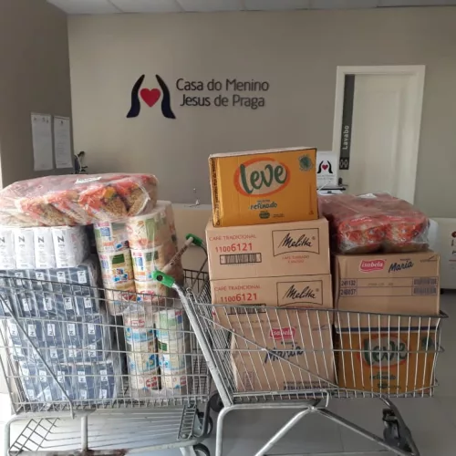 Cerca de 200 quilos de alimentos foram entregues na manhã dessa segunda-feira, 20 de abril.  Divulgação/ASDEP-RS