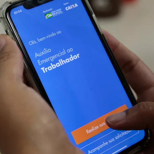 Lançamento do aplicativo CAIXA | Auxílio Emergencial. Foto: Marcello Casal Jr / Agência Brasil
