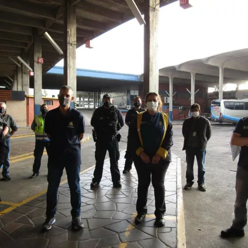 Vistoria na Estação Rodoviária de Porto Alegre. Foto:Ministério Público/Divulgação