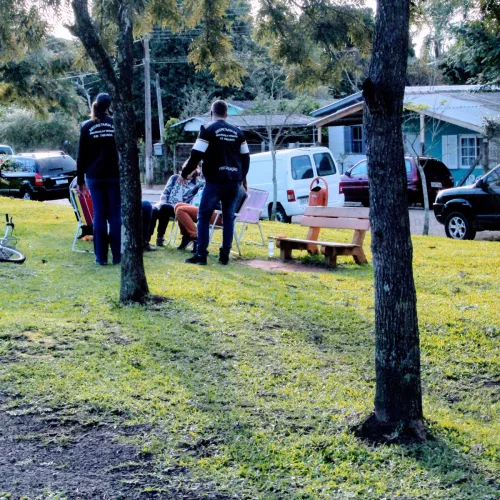Parque do Trabalhador, em Taquara, continua sendo frequentado mesmo com decreto que proíbe a sua visitação. Foto: Magda Rabie/Prefeitura de Taquara