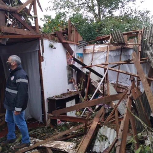  Ciclone-bomba causou estragos no Rio Grande do Sul. Foto: Divulgação/Defesa Civil 