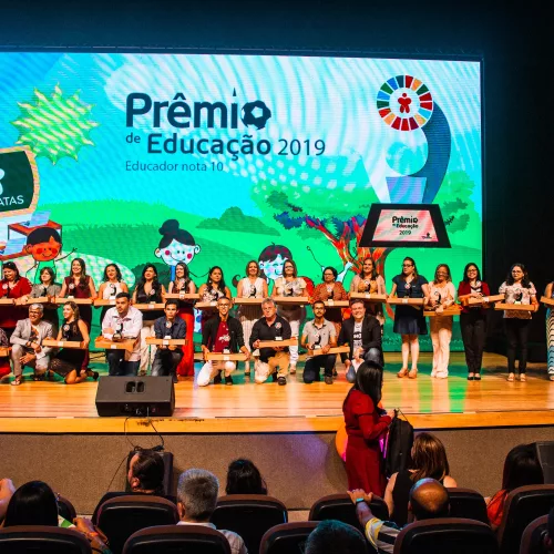 Vencedores da categoria Educador Nota 10, em 2019. Foto: Divulgação
Divulgação/