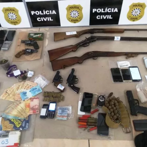 Operação Rajada II desarticulou organização criminosa envolvida em tráfico de drogas e furto e roubo de veículos em Getúlio Vargas. Foto: Polícia Civil/Divulgação