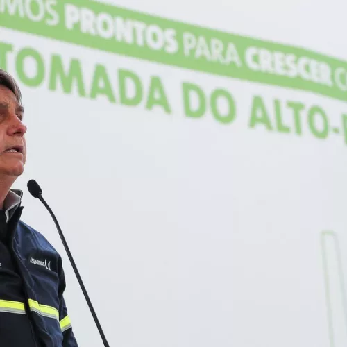 O presidente Jair Bolsonaro comunicou hoje (26), ao participar de evento em Ipatinga (MG). Foto: Marcos Correa/Palácio do Planalto 