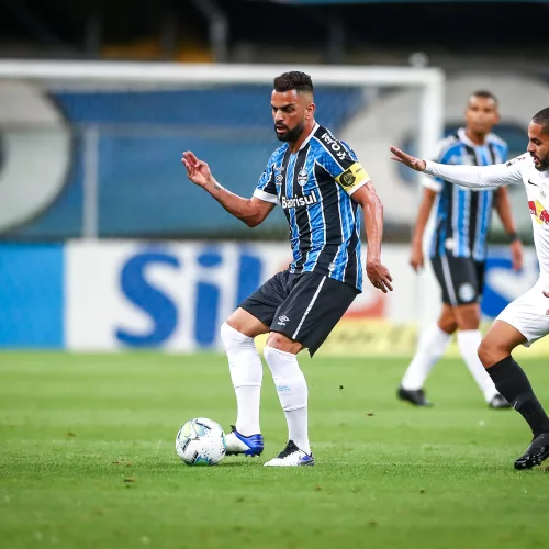 Maicon foi substituído ao 16 minutos do segundo tempo no jogo contra o Bragantino. Foto: Lucas Uebel/Grêmio 