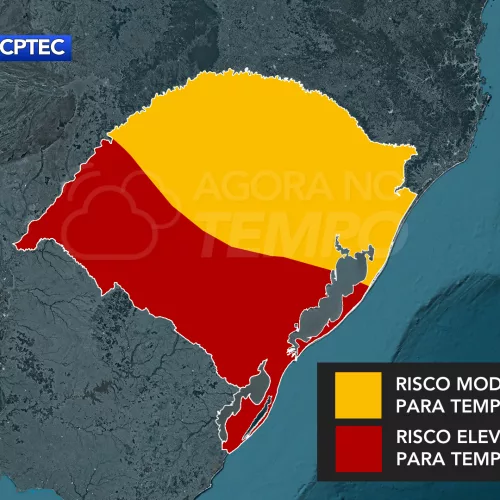 CPTEC emite aviso especial por risco elevado de temporais no Rio Grande do Sul