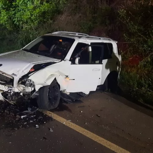 Veículo envolvido em acidente em Guaporé — Foto: Divulgação /Comando Rodoviário da Brigada Militar