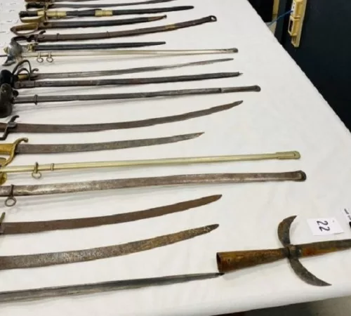 Coleção  constam armamentos usados durante a Guerra dos Farrapos.  Foto: Rafael Varela/Ascom Sedac