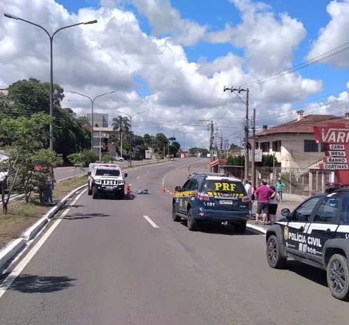 Trânsito no trecho do km 151 chegou a ficar interditado. Foto: Divulgação/PRF