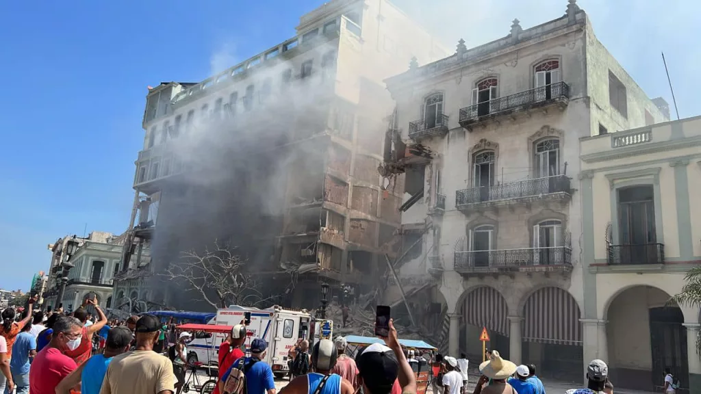 Explosão ocorreu no hotel Saratoga. Foto: Cubadebate