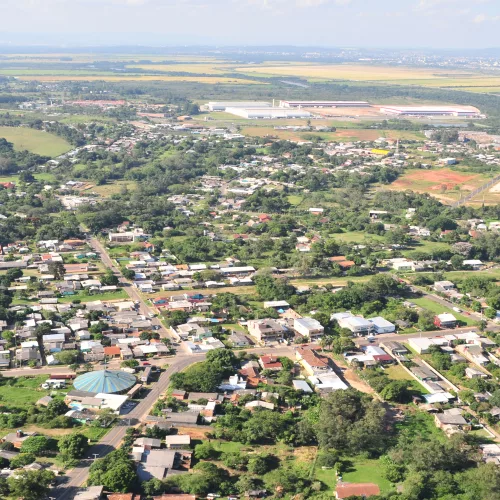 Imagem aérea de Nova Santa Rita. Foto: Prefeitura de Nova Santa Rita / Divulgação