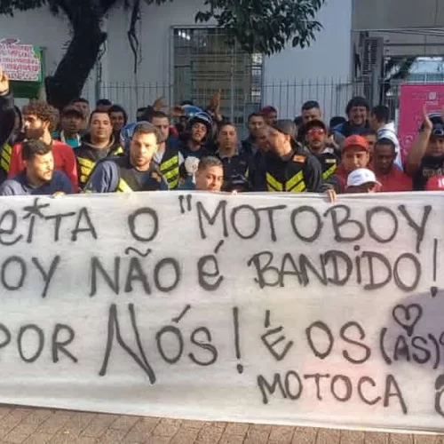 Imagem do protesto disponibilizada por Anderson Pereira