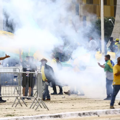 Manifestantes invadem Congresso, STF e Palácio do Planalto. Foto: Marcelo Camargo/Agência Brasil 