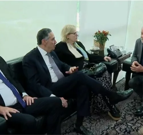Reunião dos ministros do STF com o presidente Lula. Foto: reprodução de vídeo 