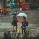 Chuva forte no Centro Histórico de Porto Alegre