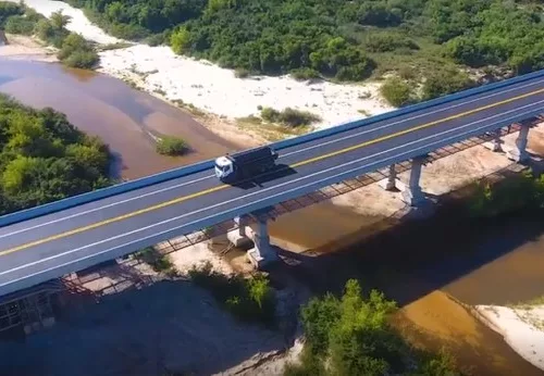 Imagem da ponte sobre o Rio Conceição, em Sant’Ana do Livramento. Foto: Divulgação/Dnit
