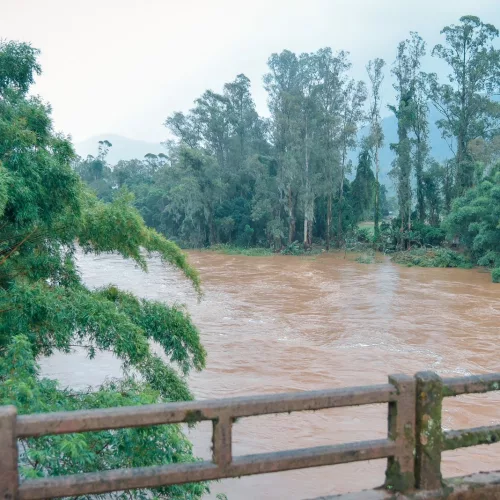 Cheia de rio em Maquiné. Crédito: Rodrigo Ziebell / GVG