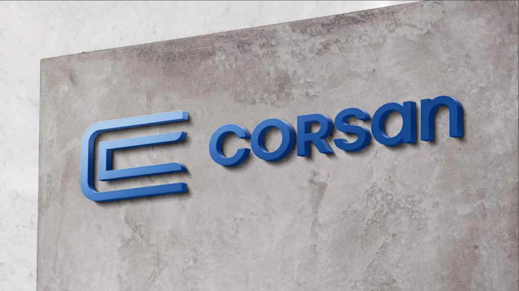 Releitura da marca da Corsan, lançada em 2020. Crédito: Divulgação / Corsan