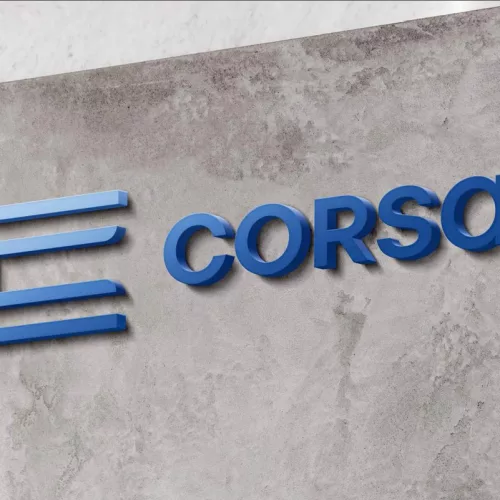 Releitura da marca da Corsan, lançada em 2020. Crédito: Divulgação / Corsan