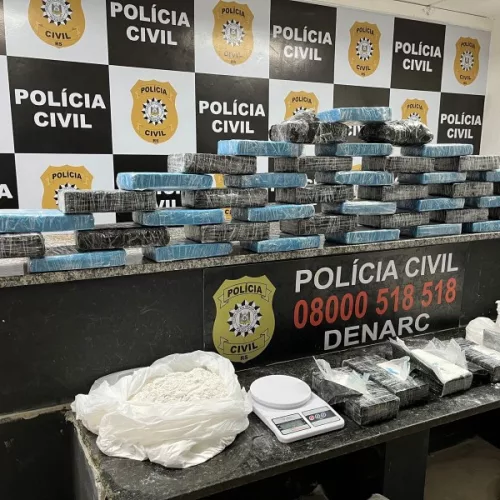 Droga apreendida durante a operação. Foto: Divulgação/Polícia Civil 