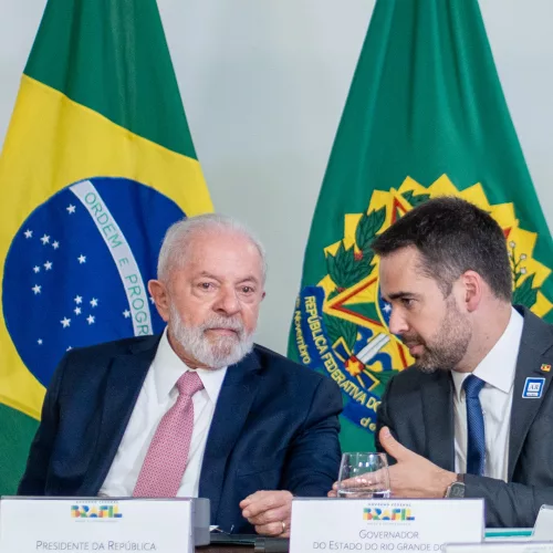 Reunião entre Lula e Leite em Brasília. Foto: Mauricio Tonetto / Secom