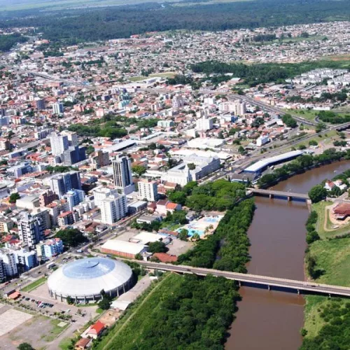 Imagem aérea de São Leopoldo. Crédito: MP-RS/ Divulgação