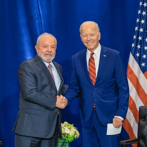 Presidente da República, Luiz Inácio Lula da Silva durante encontro com o Presidente dos Estados Unidos da América, Joe Biden, em Nova York. Foto: Ricardo Stuckert / PR